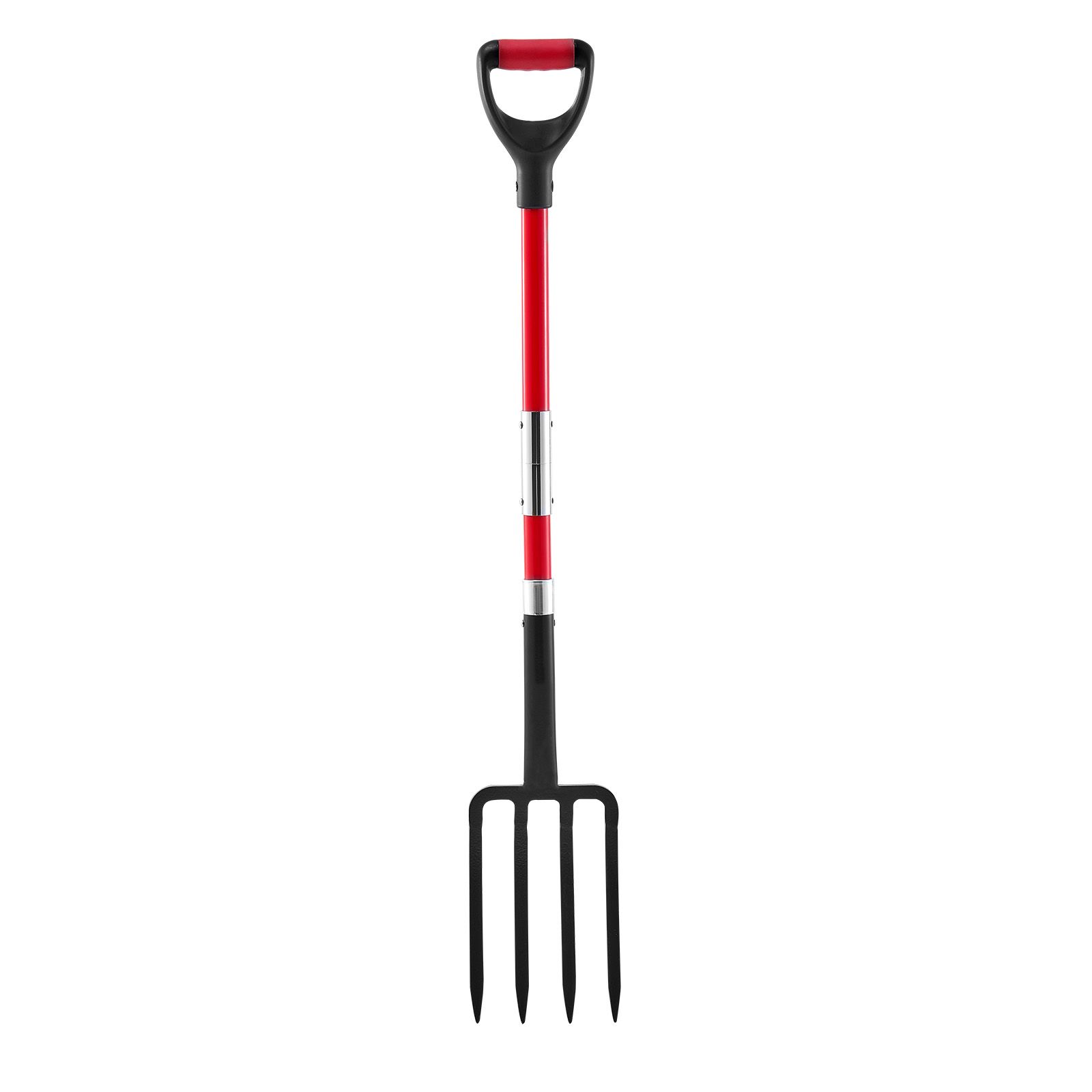 Spade Digging Fork - 정원용 포크, 4날 섬유유리 손잡이가 있는