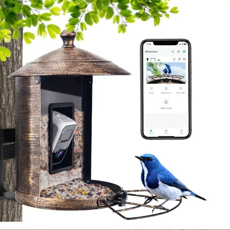 Gardening Tools With Definition - 카메라가 장착된 AI 지능형 조류 먹이통,