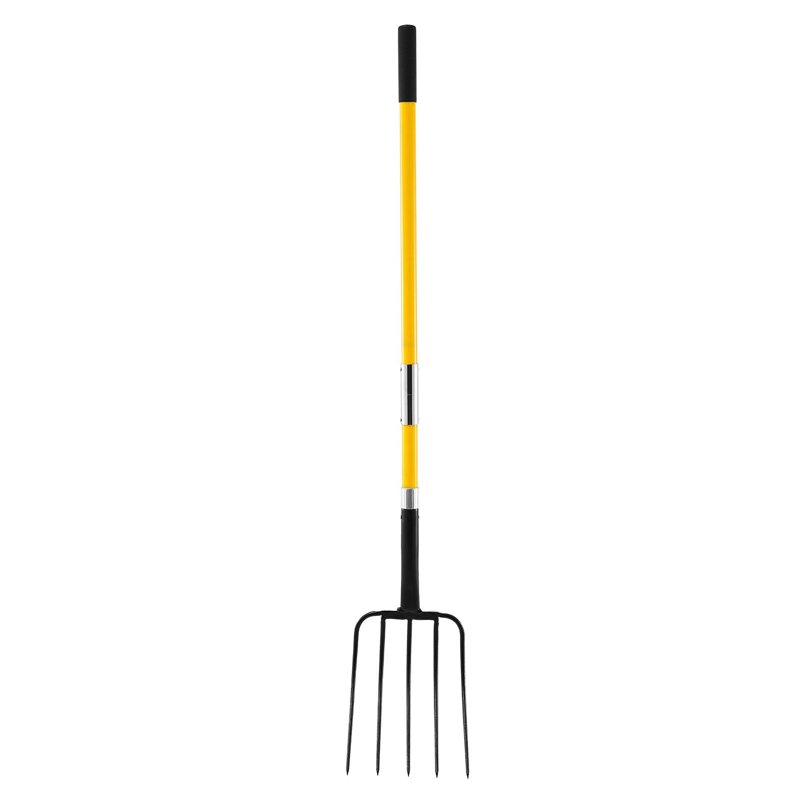 Spade Digging Fork - 정원용 포크, 5날짜 농업용 포크(유리섬유 손잡이