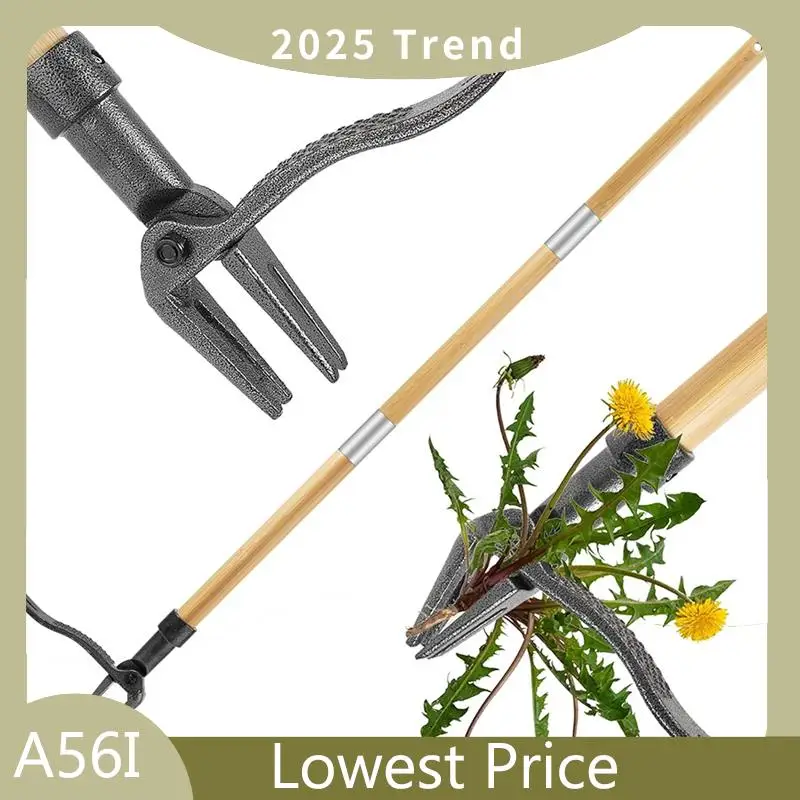 46인치 긴 손잡이 대나무 그립 및 4개의 발톱형 스틸 - Weed Puller 리뷰 및 가격