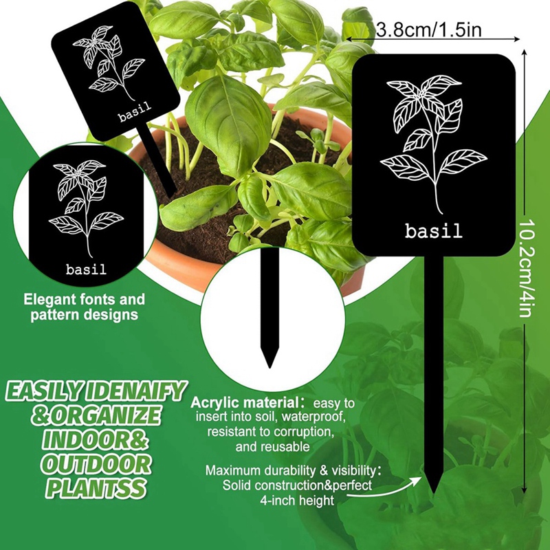 24개 아크릴 식물 라벨 표지판 12가지 스타일 정원  - Gardening Tools Names 리뷰 및 가격