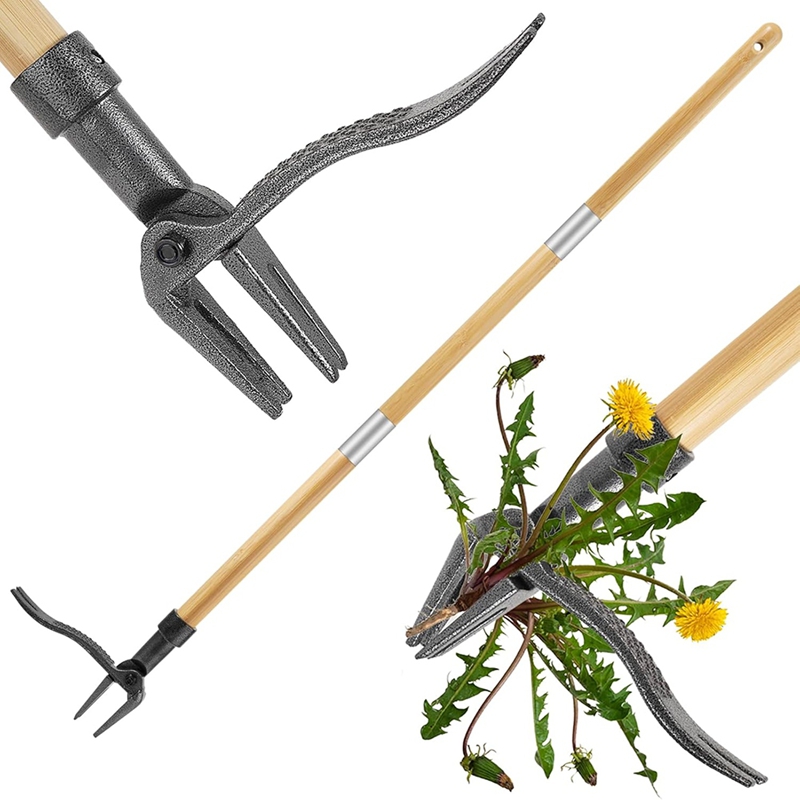 긴 손잡이가 있는 잡초 풀러 도구, 대나무 그립 및 4 - Weed Puller 리뷰 및 가격