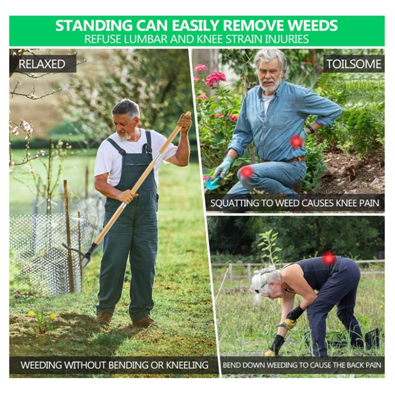 긴 손잡이가 있는 잡초 풀러 도구, 대나무 그립 및 4 - Weed Puller 리뷰 및 가격