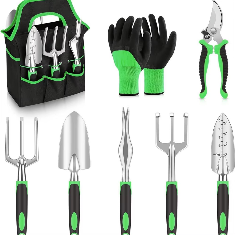 STLF 5종 정원용 손 도구 세트, 부드러운 고무 처 - Spade Digging Fork 리뷰 및 가격
